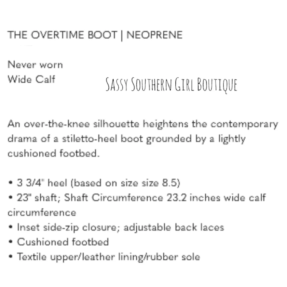 🆕⭐ GOOD AMERICAN black neoprene OTK boots